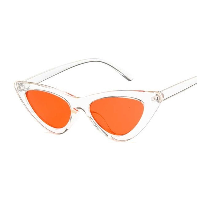 New Retro Fashion Sunglasses Women Brand Designer Vintage Cat Eye Black White Sun Glasses Female Lady UV400 Oculoss-sss
