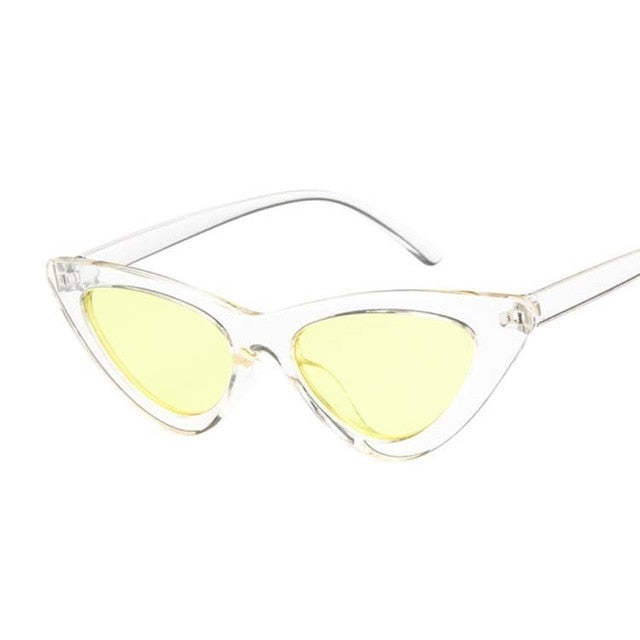 New Retro Fashion Sunglasses Women Brand Designer Vintage Cat Eye Black White Sun Glasses Female Lady UV400 Oculoss-sss
