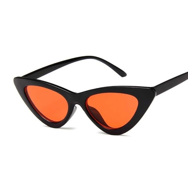 New Retro Fashion Sunglasses Women Brand Designer Vintage Cat Eye Black White Sun Glasses Female Lady UV400 Oculoss-sss