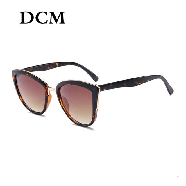 DCM Cateye Sunglasses Women Vintage Gradient Glasses Retro Cat eye Sun glasses Female Eyewear UV400s-sss