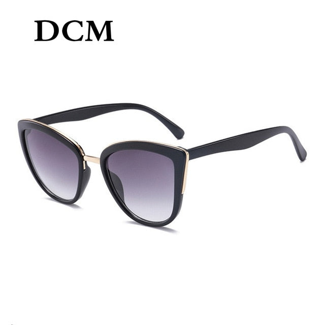 DCM Cateye Sunglasses Women Vintage Gradient Glasses Retro Cat eye Sun glasses Female Eyewear UV400s-sss