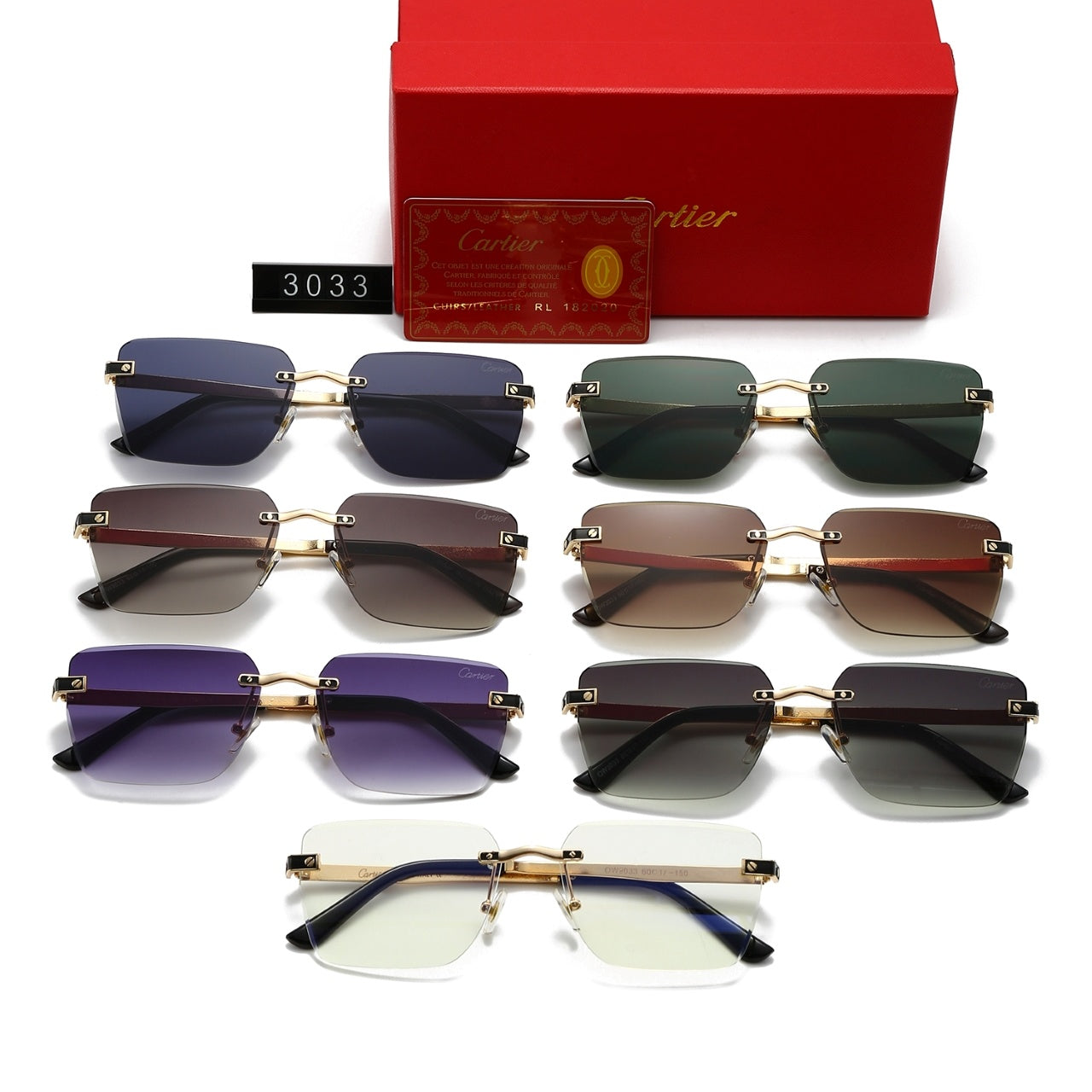 Fashion hot 7 color sunglasses 3033s-sss