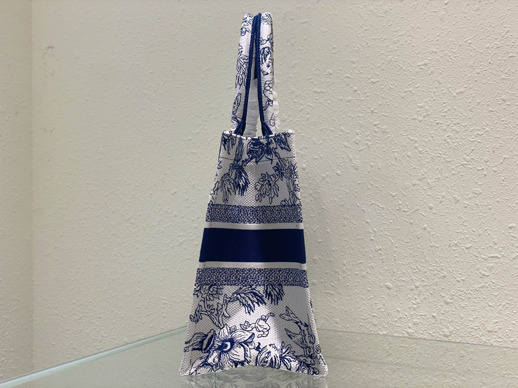 Medium CD Book Tote 36cm Jardin Botanique Blue