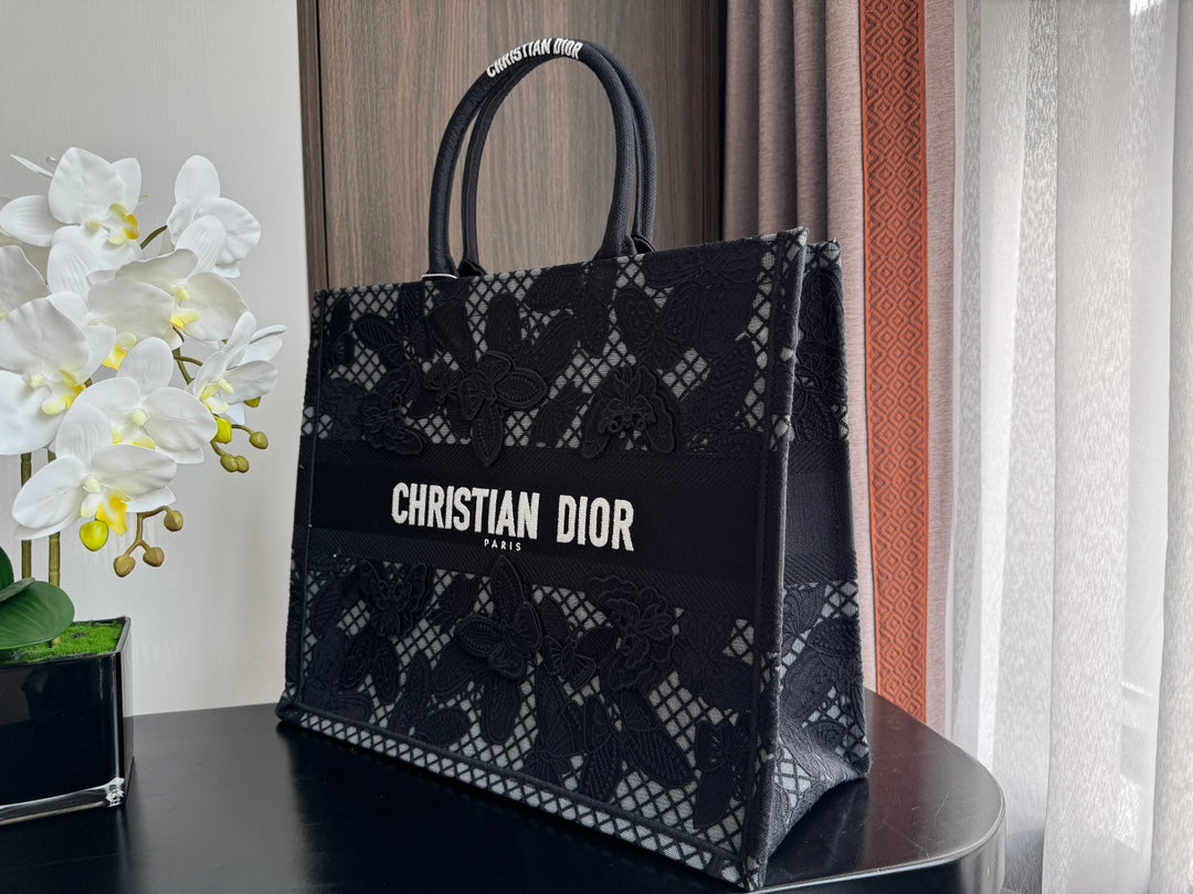 Large CD Book Tote 42cm Butterfly Zodiac Black